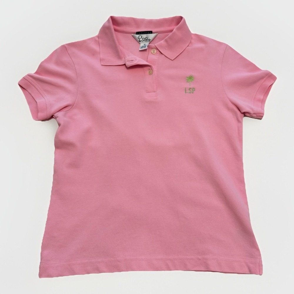 Lilly Pulitzer Women's Shrunken Polo Shirt XSmall Pink-Pima Cotton-Preppy-Golf